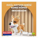 Balody Evcil Hayvan Serisi – Korgi Köpek (BL16043) – Mikro Blok Yapı Oyuncakları Seti (Krem)