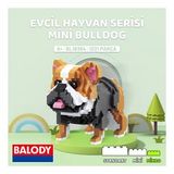 Balody Evcil Hayvan Serisi – Mini Bulldog (BL18394) – Mikro Blok Yapı Oyuncakları Seti (Kahverengi)