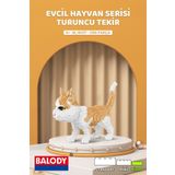 Balody Evcil Hayvan Serisi – Turuncu Tekir Kedi (BL16037) – Mikro Blok Yapı Oyuncakları Seti