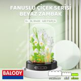Balody Fanuslu Çiçek Serisi – Beyaz Zambak (BL18498) – Mini Blok Yapı Oyuncakları Seti
