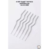 BALOMİS 6 Adet Gümüş Kıvrımlı Pasta Mumu 17 cm Doğum Günü Pasta Süsü