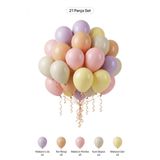 BALOMİS Bahar Temalı Balon Seti Ten Rengi Makaron Lila 21 Adet Kız Doğum Günü Parti Dekorasyonu