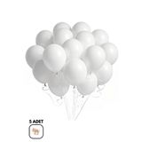 BALOMİS Beyaz Doğum Günü Ve Parti Süsleme Balonu