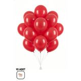BALOMİS Kırmızı Parti Balonu Helyum Uyumlu Organizasyon Süsleme