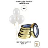 BALOMİS Metalize Gold Rafya Balon İpi 25 Metre Hediye Paketi Süsleme