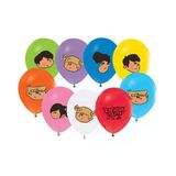 Balon 4+1 Rafadan Tayfa Baskılı Pastel 10'Li