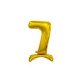 Balon Ayaklı Gold Renk Folyo Rakam 7 Rakamı