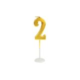 BALON DİYARI 2 yaş doğum günü pasta mumu yaş mumu rakam mum sayı 9cm