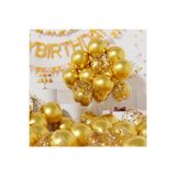 BALON DİYARI 20 adet Gold Sedefli Metalik Şeffaf Balon