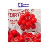 BALON DİYARI 20 adet Kırmızı ve Şeffaf Balon