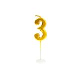 BALON DİYARI 3 yaş doğum günü pasta mumu yaş mumu rakam mum sayı 9cm