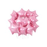 BALON DİYARI 4 adet Pembe parlak Yıldız Folyo balon 45cm Hava ve helyum ile uyumlu balon ipi