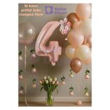 BALON DİYARI 4 Yaş Rosegold Doğum Günü Seti Şeffaf Bobo