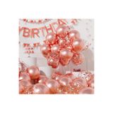 BALON DİYARI 5 adet Rose Gold Sedefli Metalik Şeffaf Balon
