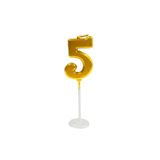 BALON DİYARI 5 yaş doğum günü pasta mumu yaş mumu rakam mum sayı 9cm