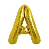 BALON DİYARI A Harf Balon Altın Gold 78cm büyük boy Hava ve helyum ile uyumlu
