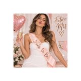 BALON DİYARI Bride To Be Pembe Üzeri Gümüş Yaldızlı Kuşak Yüzük Detaylı Bekarlığa Veda Partisi Konsepti