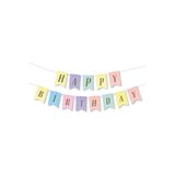 BALON DİYARI Happy Birthday Yazılı Kraft Parti Bannerı – Doğum Günlerinize Renk Katın!