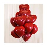 Balon Diyarı Kırmızı Kalp Şekilli Latex Balon 15 Adet Parti Malzemesi