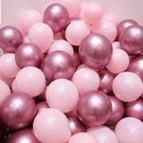 Balon Diyarı Krom Pembe ve Makaron (Pastel) 20 adet Pembe Renk Lüks Parlak Balon - Pembe - Krom