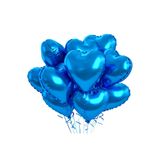BALON DİYARI Mavi Folyo kalp balon Hava ve helyum ile uyumlu 25cm kaliteli