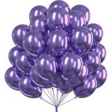 Balon Diyarı mor Metalik Balon Yüksek Kalite 10 Adet