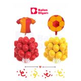 BALON DİYARI Sarı Kırmızı Taraftar Temalı Balon Seti 20 Adet Balon Forma Balon Aslan Balon