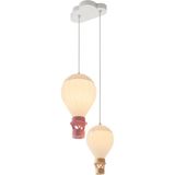 Balon Figürlü 2'li Sarkıt Çocuk Odası Avize - Pastel Pembe - Bej