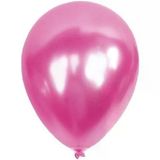 Balon Lateks Metalik Fuşya/Pembe 12'Li