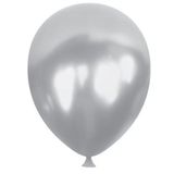 Balon Metalik Gümüş Renkli Balon - 10 adet