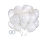 Balon Parlak Metalik Helyum Balon 10 Adet (BEYAZ)