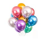 Balon Parlak Metalik Helyum Balon 10 Adet (KARIŞIK)