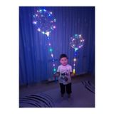 BALON PARTİ Saplı Şeffaf Işıklı Balon Çubuklu Set-- 2 Adet Yedek Balon Hediyeli