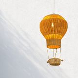 Balon Rattan Aydınlatma Avize - Bej