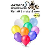 Balon Renkli Lateks 100 Adet Renkli Balon 10'' Canlı Renkler Parti Doğum Günü Süsleme Malzemeleri Balon 26 cm