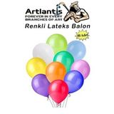 Balon Renkli Lateks 50 Adet Renkli Balon 10'' Canlı Renkler Parti Doğum Günü Süsleme Malzemeleri Balon 26 cm