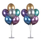 Balon Standı 7 Çubuklu 75 Cm ve 7 Adet Metalik Balon