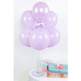 Balon Standı ve 7 Adet Metalik Lila Balon Seti