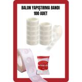 Balon Yapıştırma Bandı 100 Adet Balon Yapışkanı Parti Malzemeleri Doğum Günü Diğer