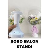 BALONCU ABLA ŞEFFAF BALON STANDI ÇİÇEK STANDI ŞIK HEDİYE KUTUSU ŞEFFAF BALON
