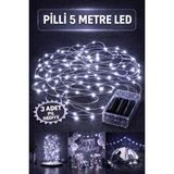 Baloncu Dede 5 Metre Peri LED Işık Pilli Yanıp Sönen Özel Gün Doğum Günü Süslemesi Sevgililer Günü - Beyaz