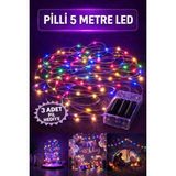 Baloncu Dede 5 Metre Peri LED Işık Pilli Yanıp Sönen Özel Gün Doğum Günü Süslemesi Sevgililer Günü - Çok Renkli