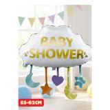 Baloncu Dede Baby Shower Yazılı Folyo Bulut Balon Baby Shower Parti Cinsiyet Belirleme Cinsiyet Partisi Malzeme