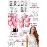 Baloncu Dede Bride To Be Folyo Pembe Folyo Balon Gelin Bekarlığa Veda Parti Malzemeleri Parti Bride Set