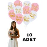 Baloncu Dede Bride To Be Yazılı Balon Karışık Renk Beyaz Pembe Bekarlığa Veda Gelin Parti Kutlama Malzemeleri