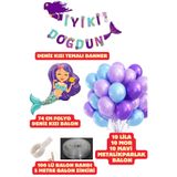 Baloncu Dede Deniz Kızı Temalı Doğum Günü Süsleme Seti Banner Deniz Kızı Temalı Balon Doğum Günü Balonları