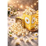 Baloncu Dede Doğum Günü, Baby Shower ve Parti İçin Papatya Desenli Popcorn (Patlamış Mısır) Kutusu 8 Adet