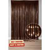 Baloncu Dede Kahverengi Parlak Duvar Süsü Duvar ve Kapı Perdesi 1x2 Metre Doğum Günü Kutlama Süsü