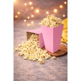 Baloncu Dede Karton Pembe Popcorn Kutusu 8x11,5 cm 8 Adet Patlamış Mısır Kutusu Doğum Günü Baby Shower Parti Süsü