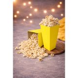 Baloncu Dede Karton Sarı Popcorn Kutusu 8x11,5 cm 8 Adet Patlamış Mısır Kutusu Doğum Günü Parti Süs